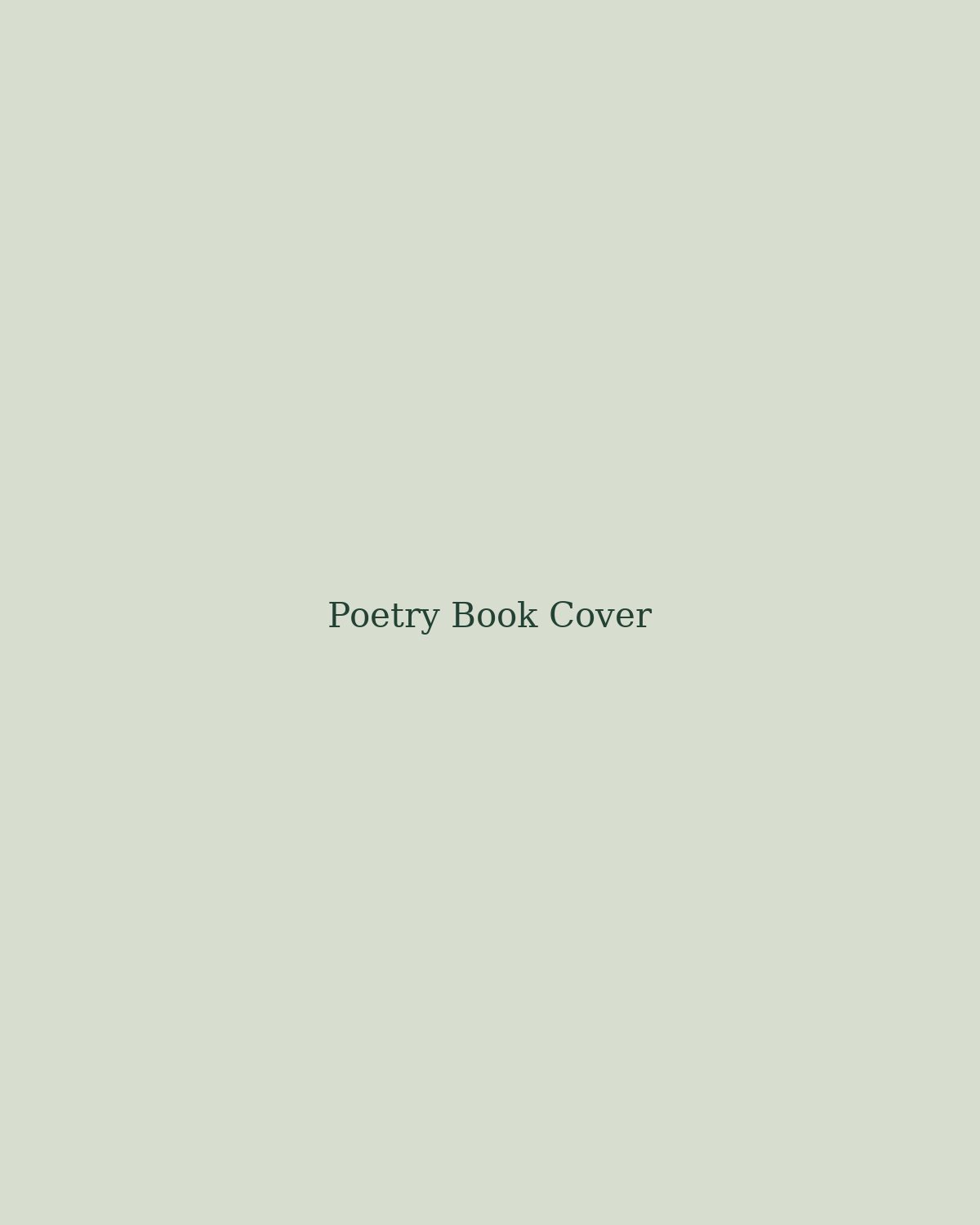 Poetry book cover front
